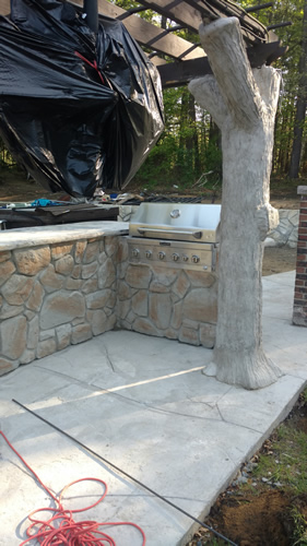 Covered Patio Kitchen